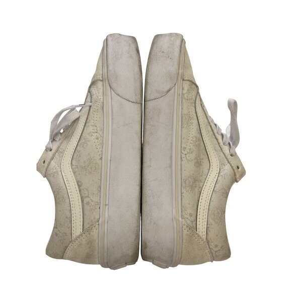 Vans Old Skool unisex size  Womens 7.5 Mens 6 Beige Suede Canvas Sneakers shoes - Picture 6 of 8